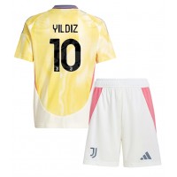 Fotbalové Dres Juventus Kenan Yildiz #10 Dětské Venkovní 2024-25 Krátký Rukáv (+ trenýrky)